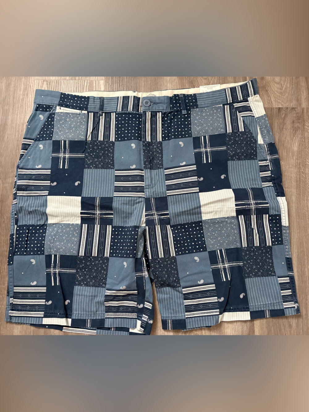 St. John´s Bay  Men´s Vintage Indigo Patch Short - Blue/White - Size 44.